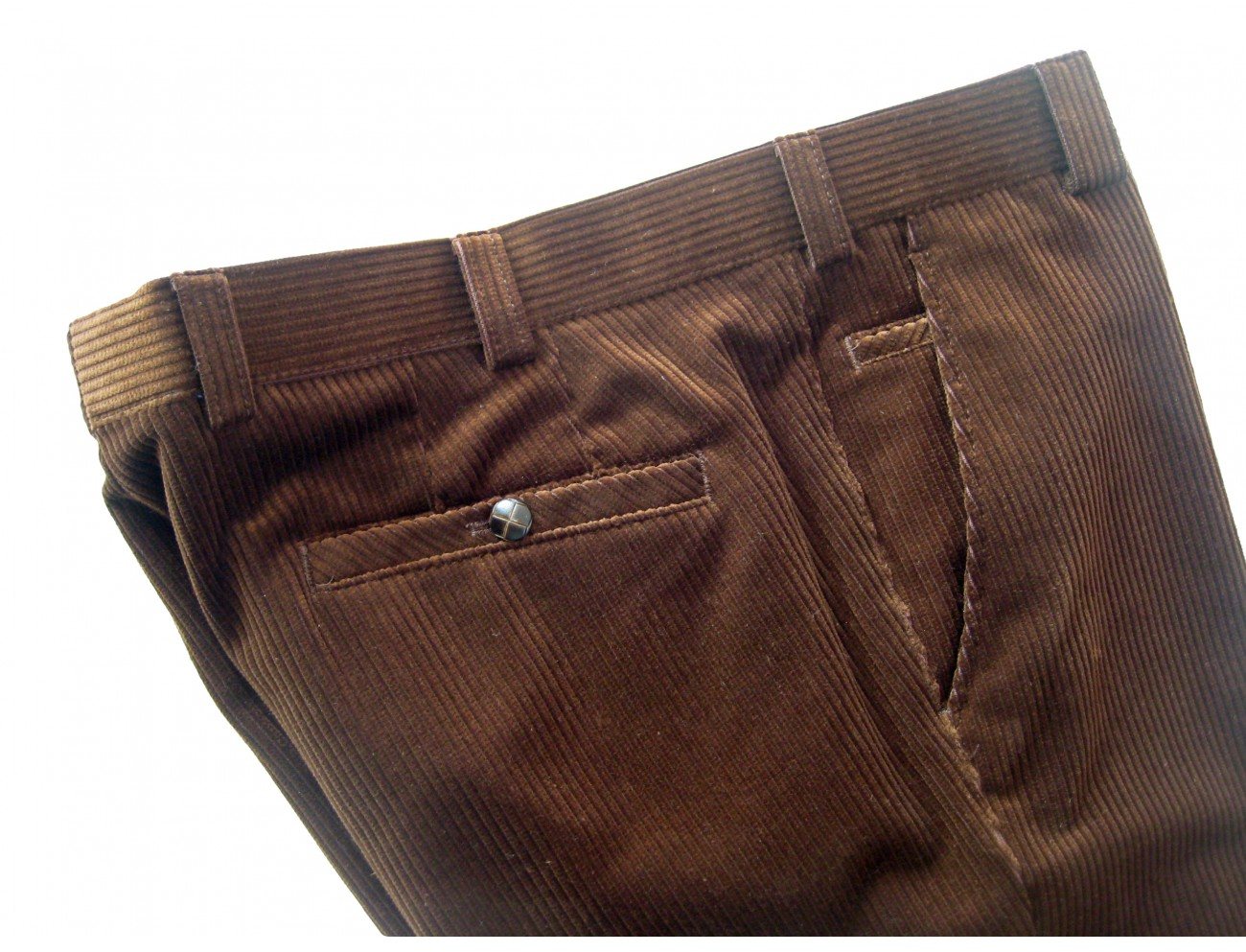 Meyer brown corduroy trousers | men's comfort stretch cords - Aidan Sweeney
