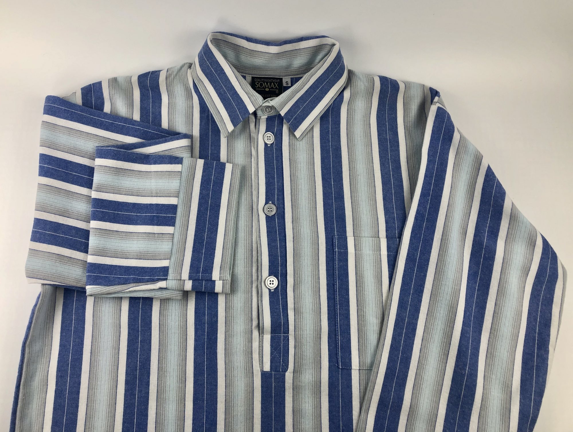 Men's nightshirt | Somax flannelette nightshirt | traditional striped ...