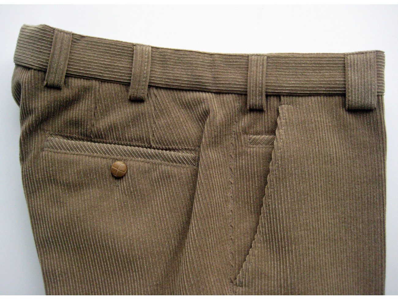 Wool-rich beige coloured corduroy trousers Meyer of Germany - Aidan Sweeney