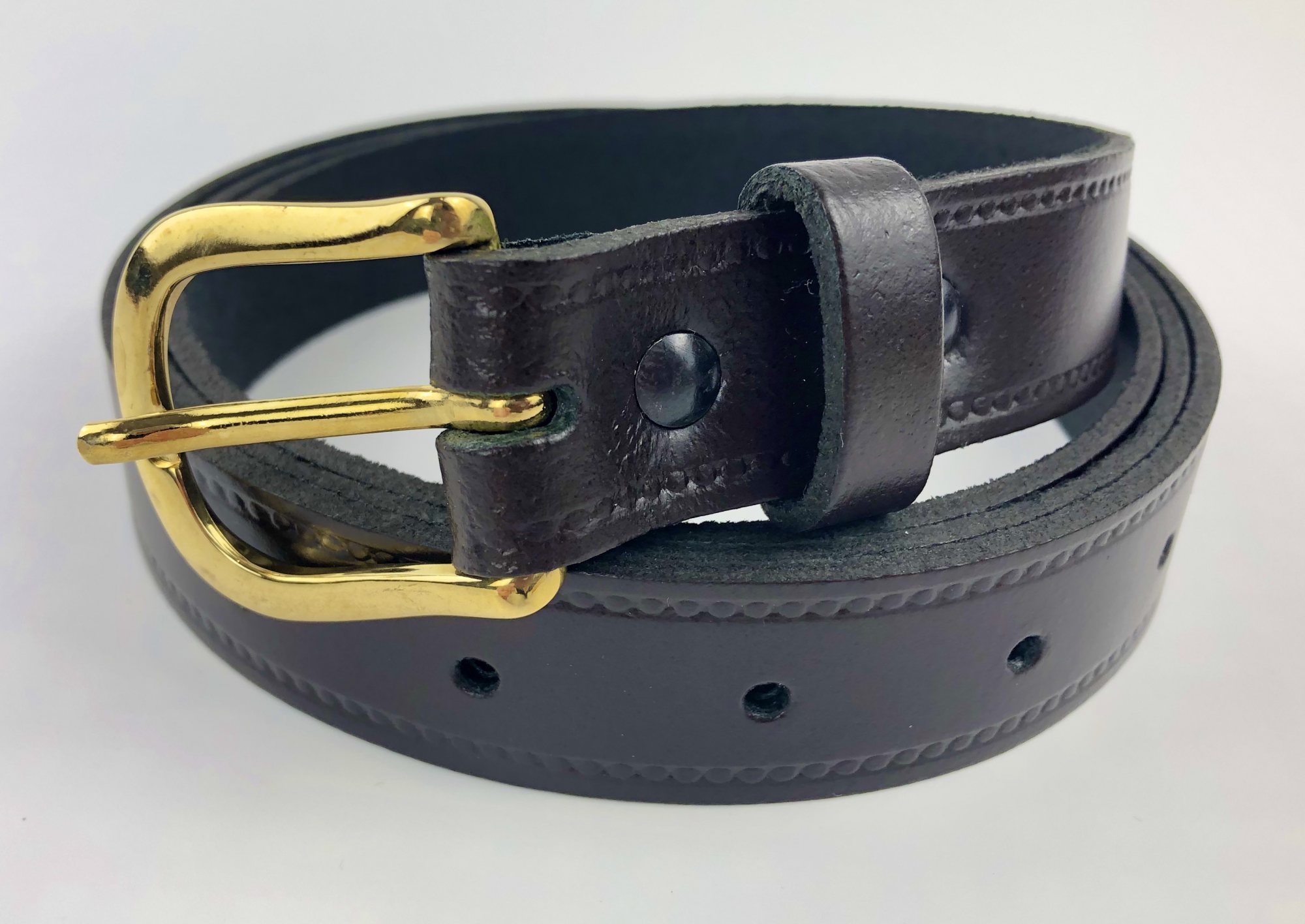 Men's leather belts | black brown leather belts gold buckle - Aidan Sweeney