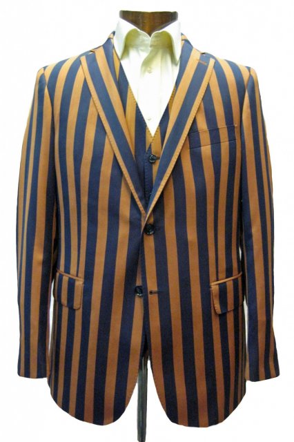 Wide striped suit | three piece bright striped suit | made to measure ...
